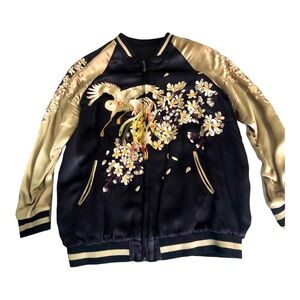 Silk Reversible Bomber Jacket